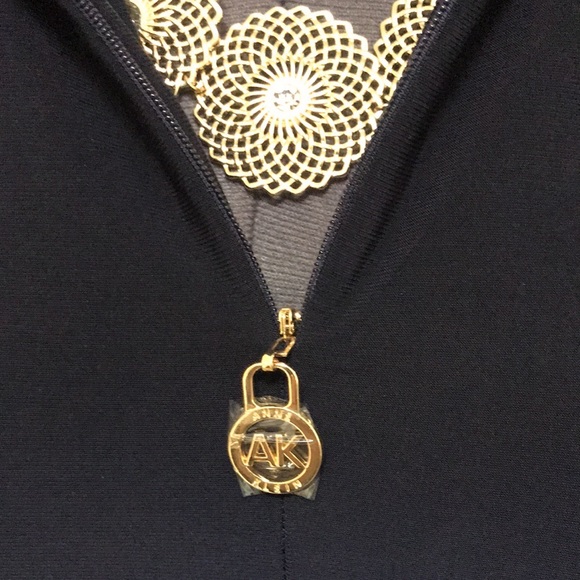 NWT Anne Klein Collared Swing Dress Navy - Picture 4 of 16